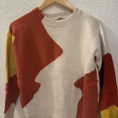 Maglione colorato in maglia bouclé