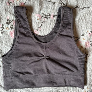 Top reggiseno sportivo grigio