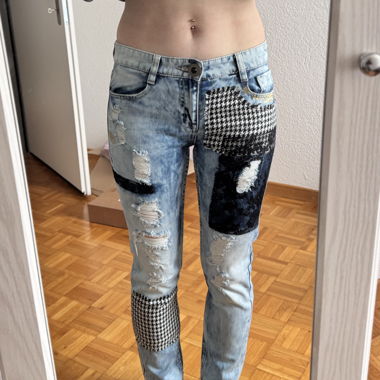 Desigual Jeans Gr 24 Patchwork Hippie Style