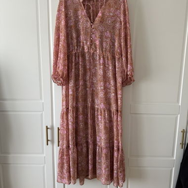 MANGO floral chiffon summer dress size L