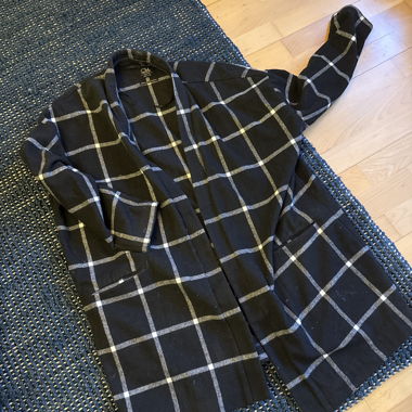 Karierter Blazer schwarz
