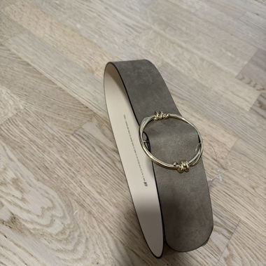 Ceinture marron/beige boucle ronde