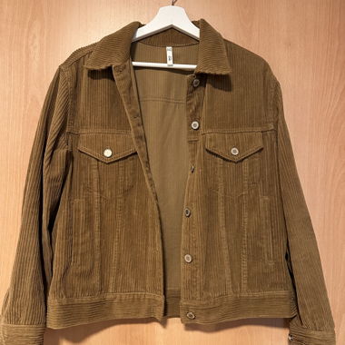 Veste en velours côtelé brune Mango