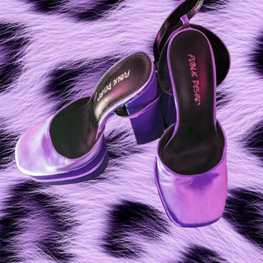 Mules con tacco viola PUBLIC DESIRE 38