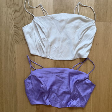 H&M Satin Cropped Top Set