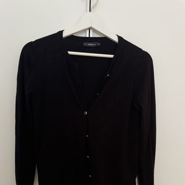 Blaue Strickjacke Zara