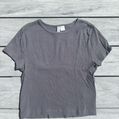 Graues Rippshirt
