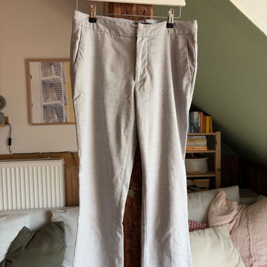 Grey Fabric Trousers