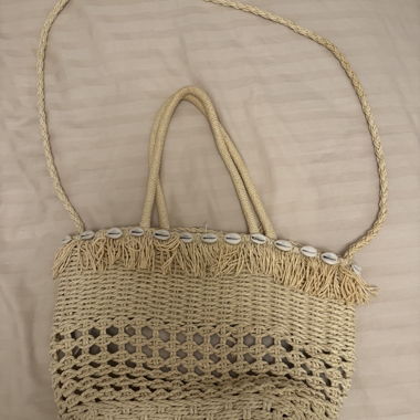 Borsa da spiaggia tote in paglia