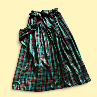 Gonna plissettata tartan Oscar de la Renta