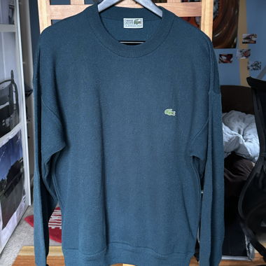 Maglione Lacoste Vintage in maglia Blu/Verde