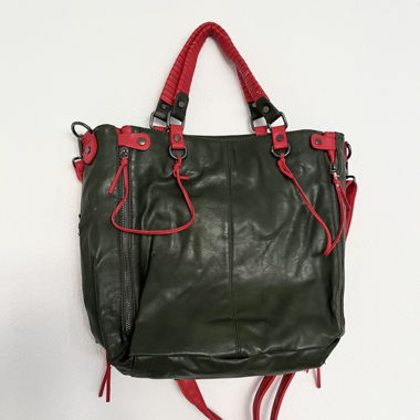 NUOVO! Borsa Giuliano Olive/rosso