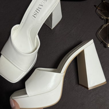 Hight Heels Sandalen Weiß 37