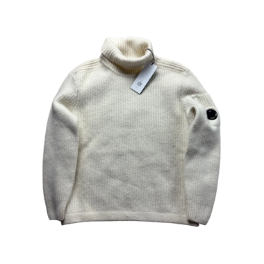 CP Company White Turtleneck Sweater