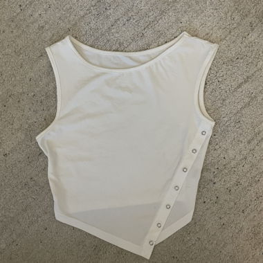 Weisses Crop-Top