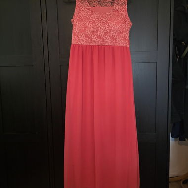 Pink Lace Maxi Dress