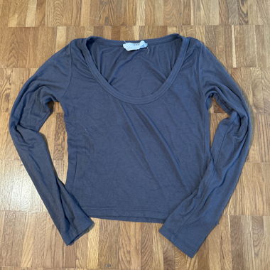 Langarmshirt dunkelgrau 