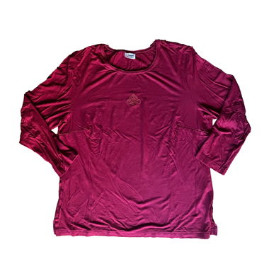 T-shirt manches longues bordeaux