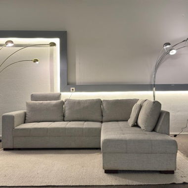 Ecksofa Hellgrau mit BettFunktion