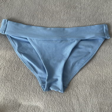Ribbed Blue Bikini Bottom S New