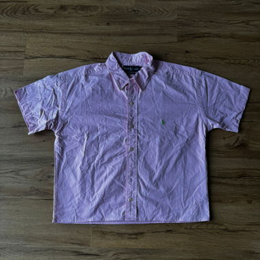 Camicia Ralph Lauren a maniche corte - rosa - cropped