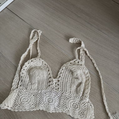 Haut crochet blanc