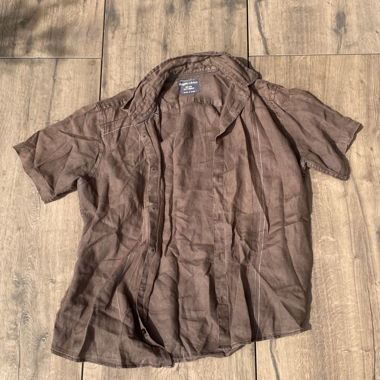 Brown Baggy Button Up Shirt