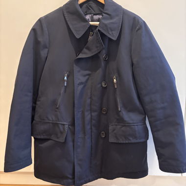Cappotto invernale imbottito Moncler blu navy