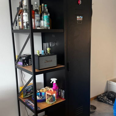 Etagere armoire metal noire