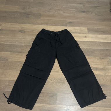 Jaded London Parachute Pants Black