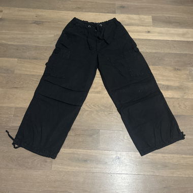 Jaded London Parachute Pants Black