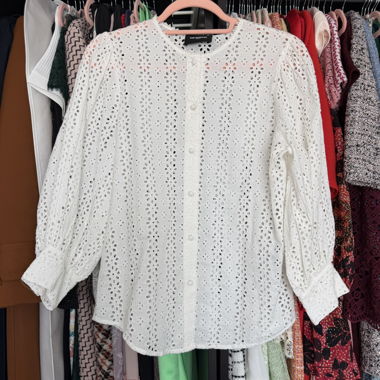 Chemisier en dentelle blanche The Kooples