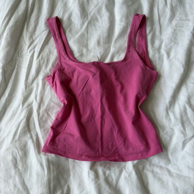 Pink sleeveless top