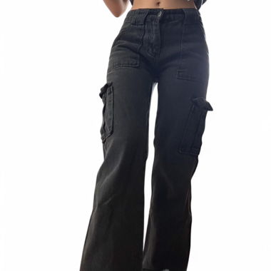 Black cargo pants