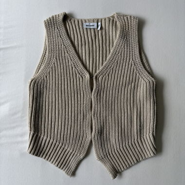 Beige knit vest