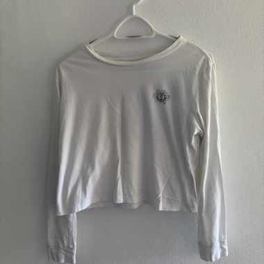 Weisser Langarm-Pullover