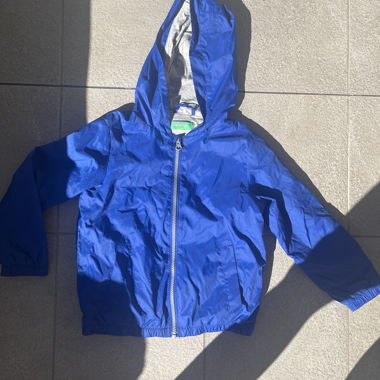 Veste de printemps bleue à capuche pour enfants 116