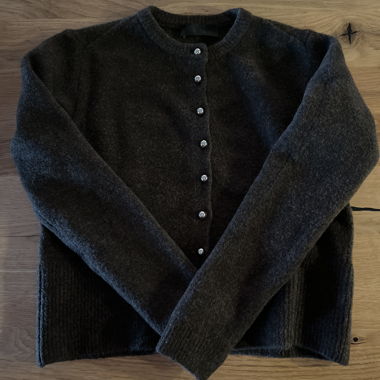 Chocolate brown wool cardigan 