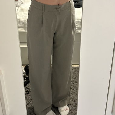 Grey Fabric Trousers