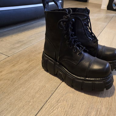 new rock paris Bottines Acier à plateformes