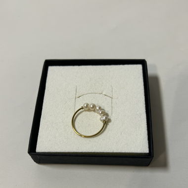 Ring gold mit Perlen
