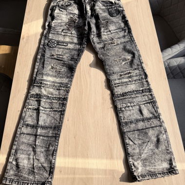 Jeans da uomo Affliction grigio Destroyed tg. 33