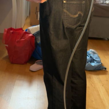 Jeans Hose Dunkelblau Schwarz 