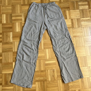 Graue Leinen Hose