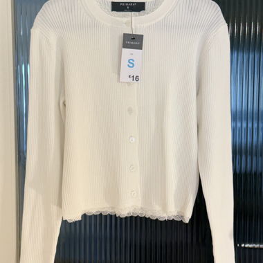 Primark White Cardigan S