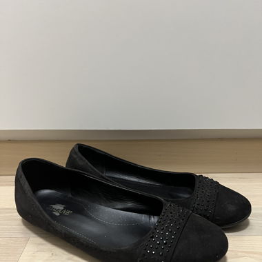 Ballerinas mit Glitzer Schwarz