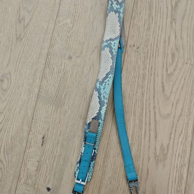 Ceinture turquoise à motif animalier pour sac - Zadig 