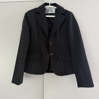 Anzugblazerjacke mit Nadelstreifen