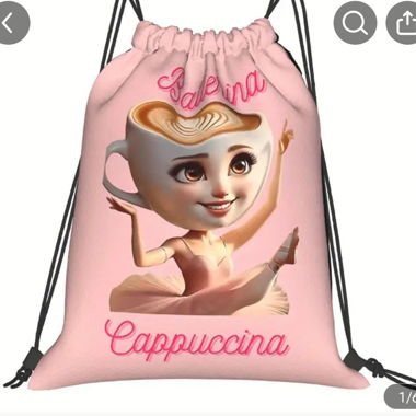 Sac a cordon lacets de gym ballerina cappuccina 