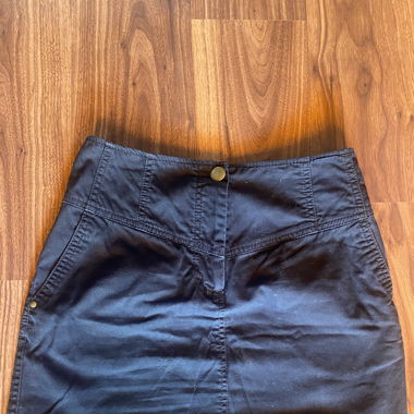 schwarzer Jeansrock